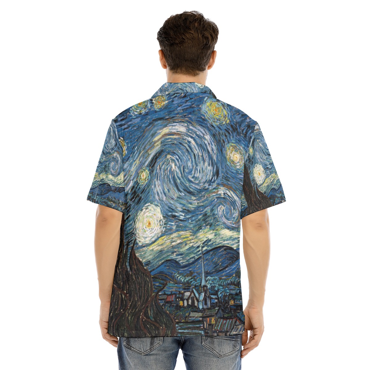 Van Gogh The Starry Night Men's Hawaiian Shirt