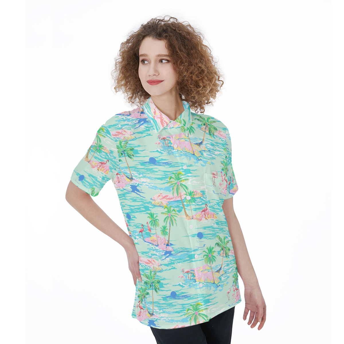 Flamingo Women's Hawaiian Shirt