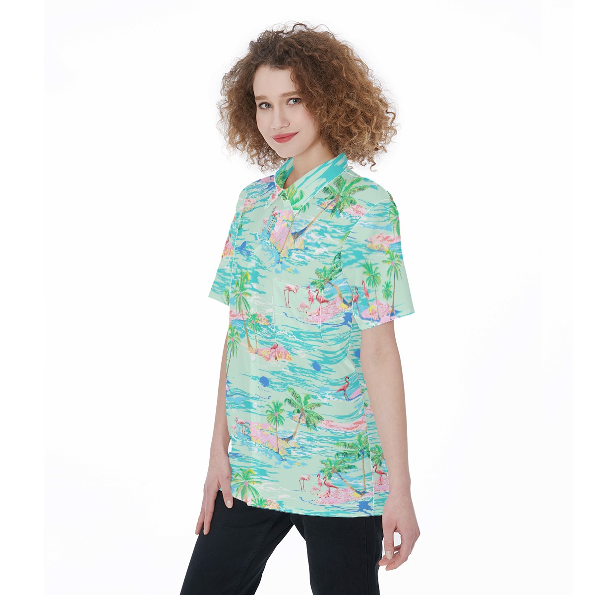 Flamingo Women's Hawaiian Shirt