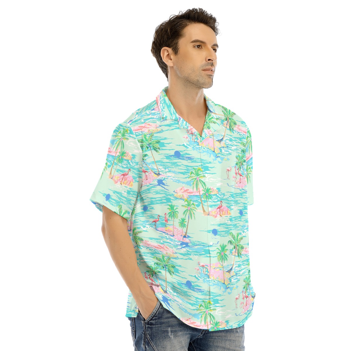 Flamingo Men's Hawaiian Shirt