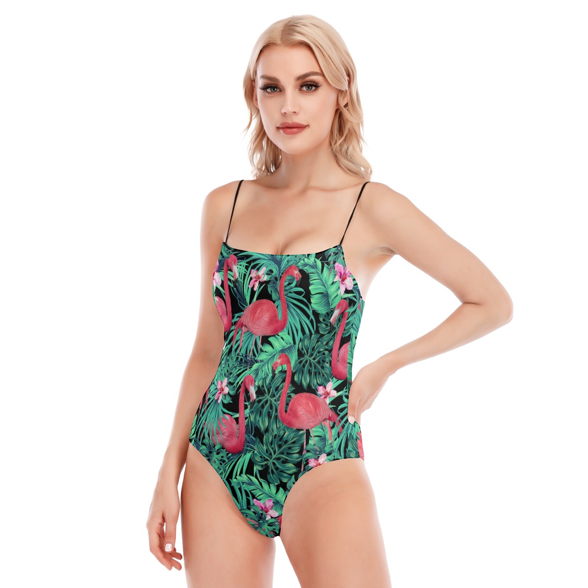 Flamingo Women's Black Cami Tube Top Bodysuit