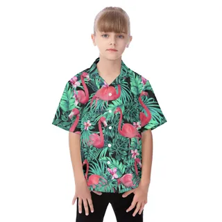 Flamingo Kid's Hawaiian Vacation Shirt