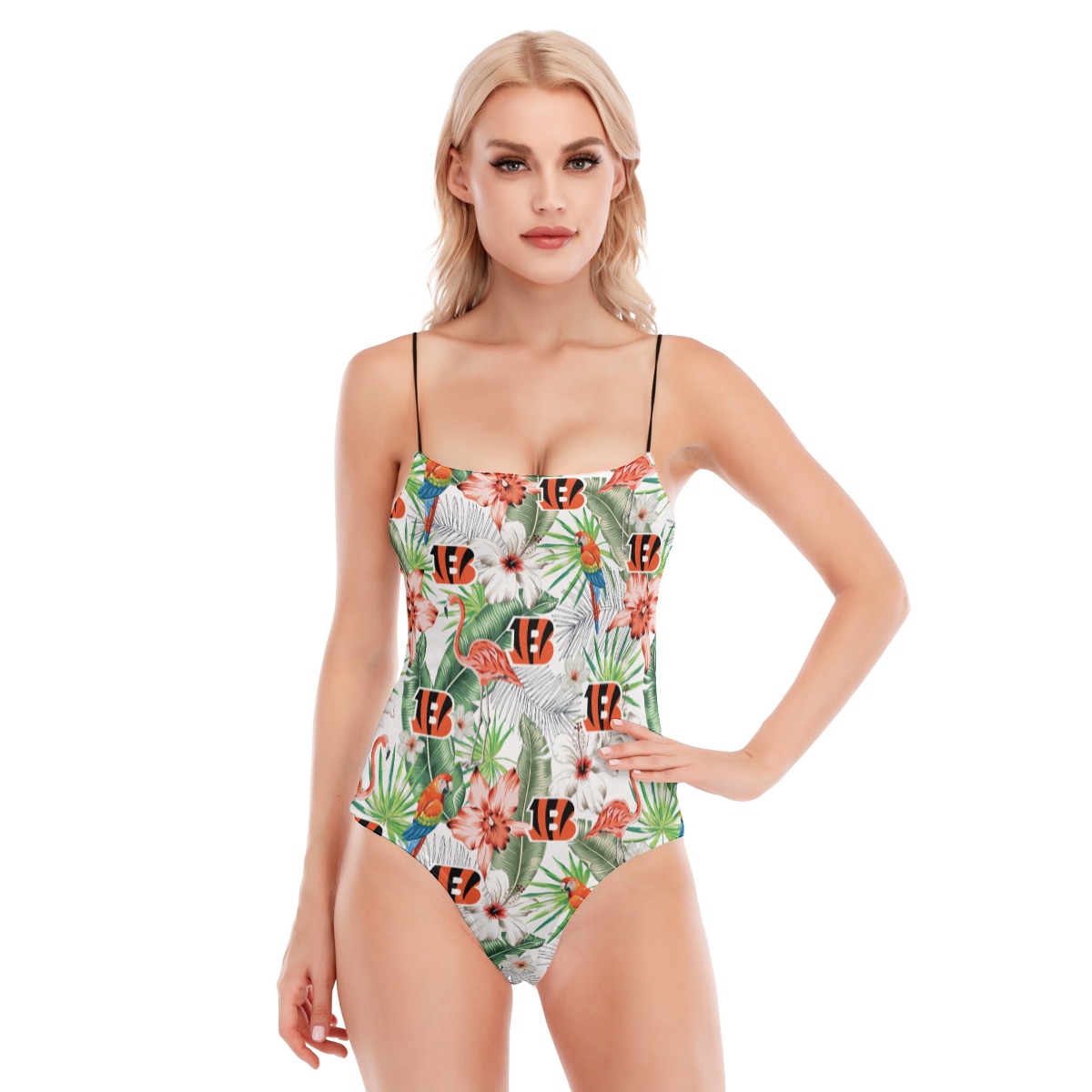 Bengals Women's Black Cami Tube Top Bodysuit