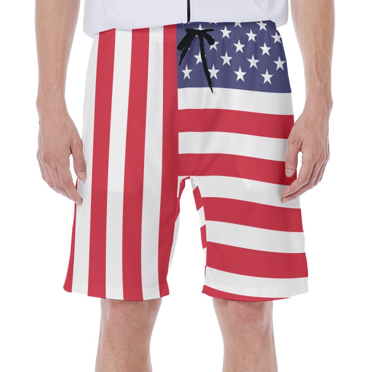 American Flag 4th Of July Men's Beach Shorts - variant image 1