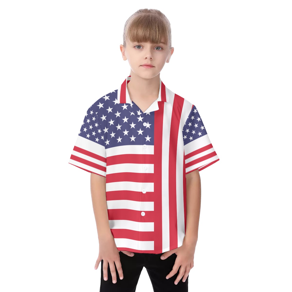 American Flag 4th Of July Hawaiian Shirt For Kids | American Flag 4th Of July Kid's Hawaiian Shirt - variant image 1