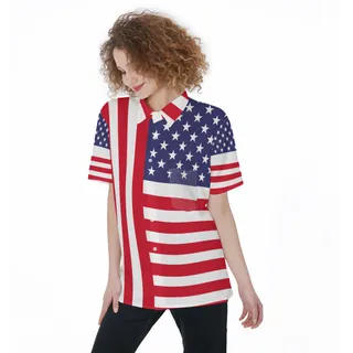 American Flag 4th Of July Hawaiian Shirt | American Flag 4th Of July Women's Hawaiian Shirt