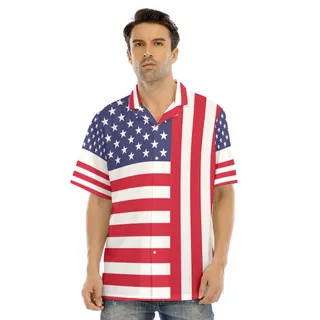 American Flag 4th Of July Hawaiian Shirt | American Flag 4th Of July Men's Hawaiian Shirt
