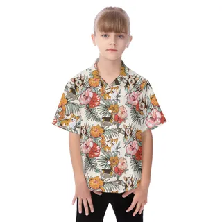 Corgi Kid's Hawaiian Shirt