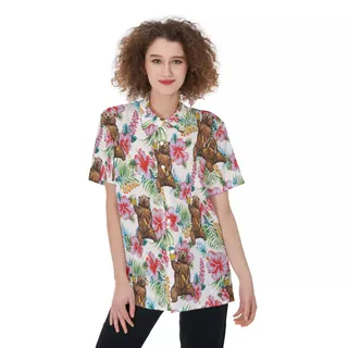 Camping Women's Hawaiian Shirt