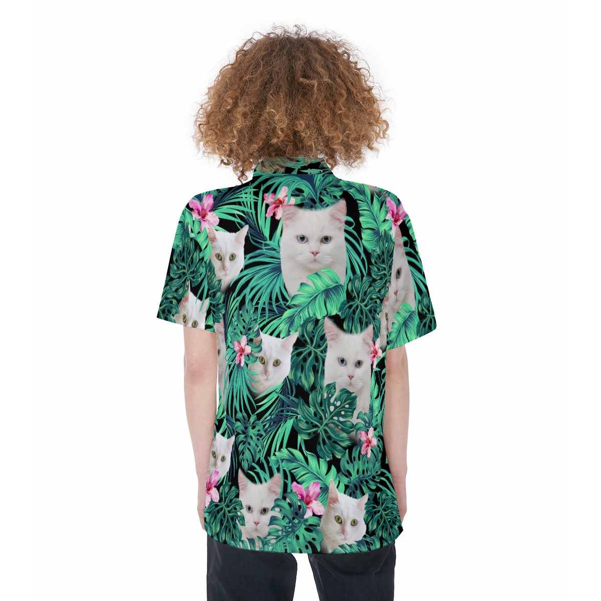 White Cat Women's Hawaiian Shirt