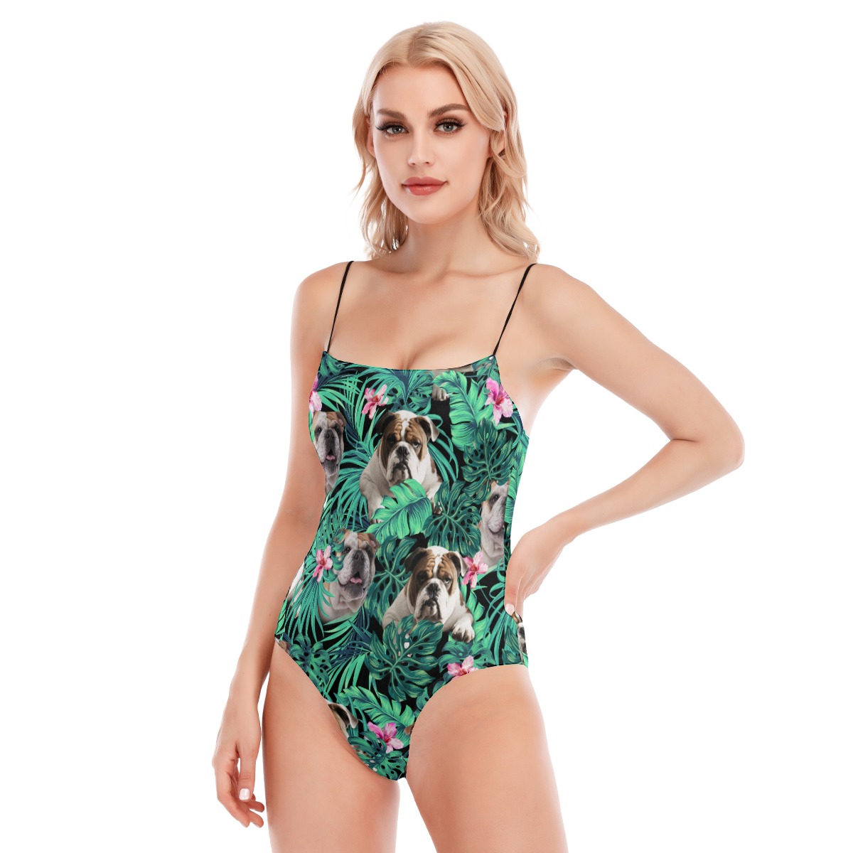 Bulldog Women's Black Cami Tube Top Bodysuit