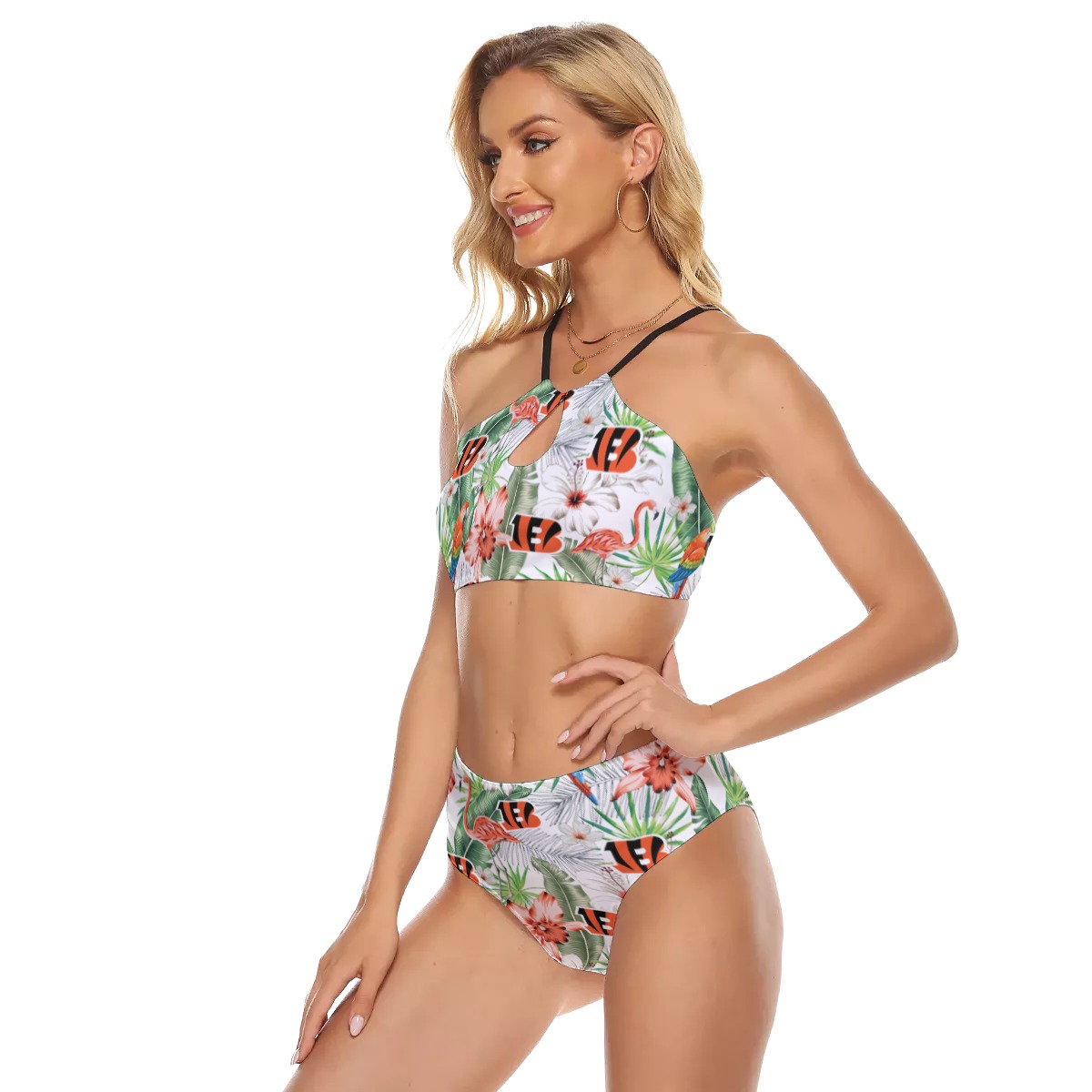 Bengals Women's Cami Keyhole One-piece Swimsuit