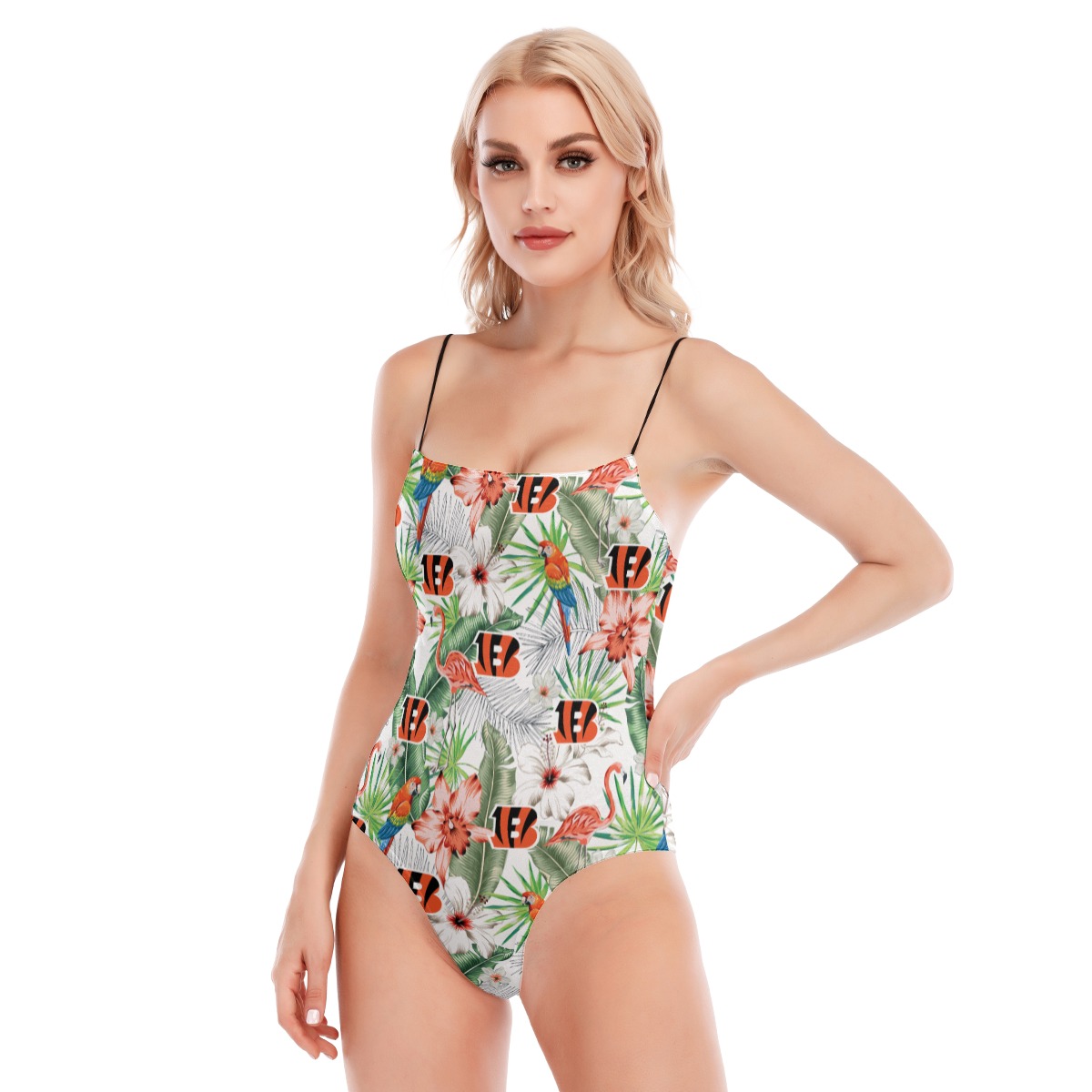 Bengals Women's Black Cami Tube Top Bodysuit