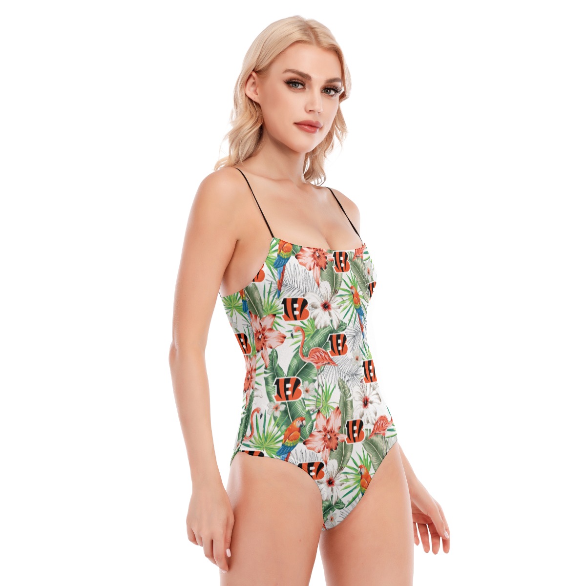 Bengals Women's Black Cami Tube Top Bodysuit