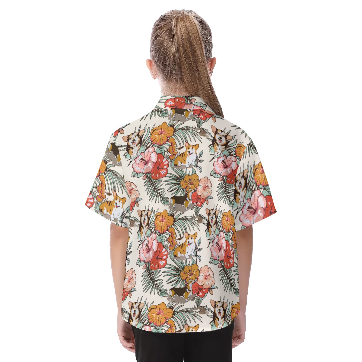 Corgi Kid's Hawaiian Shirt