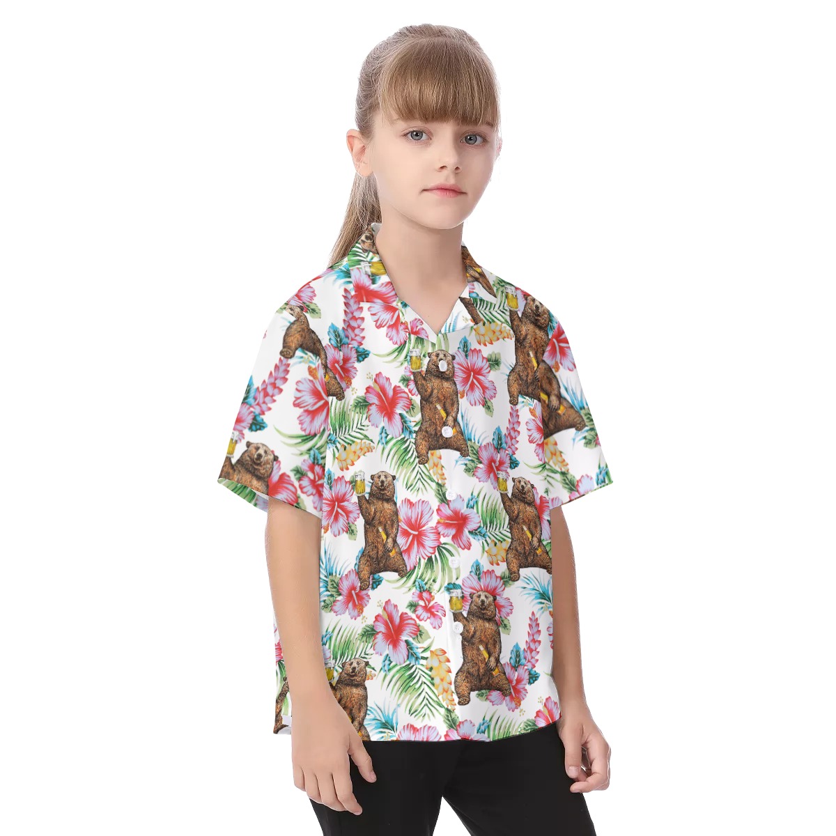 Camping Kid's Hawaiian Shirt