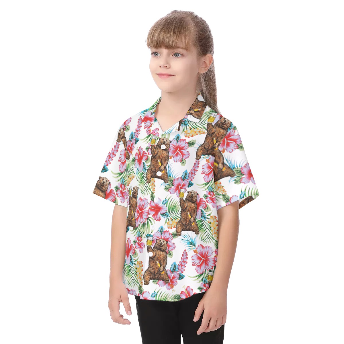 Camping Kid's Hawaiian Shirt