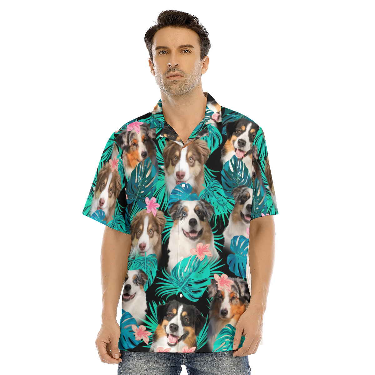 Miniature American Shepherds Men's Hawaiian Shirt - variant image 1