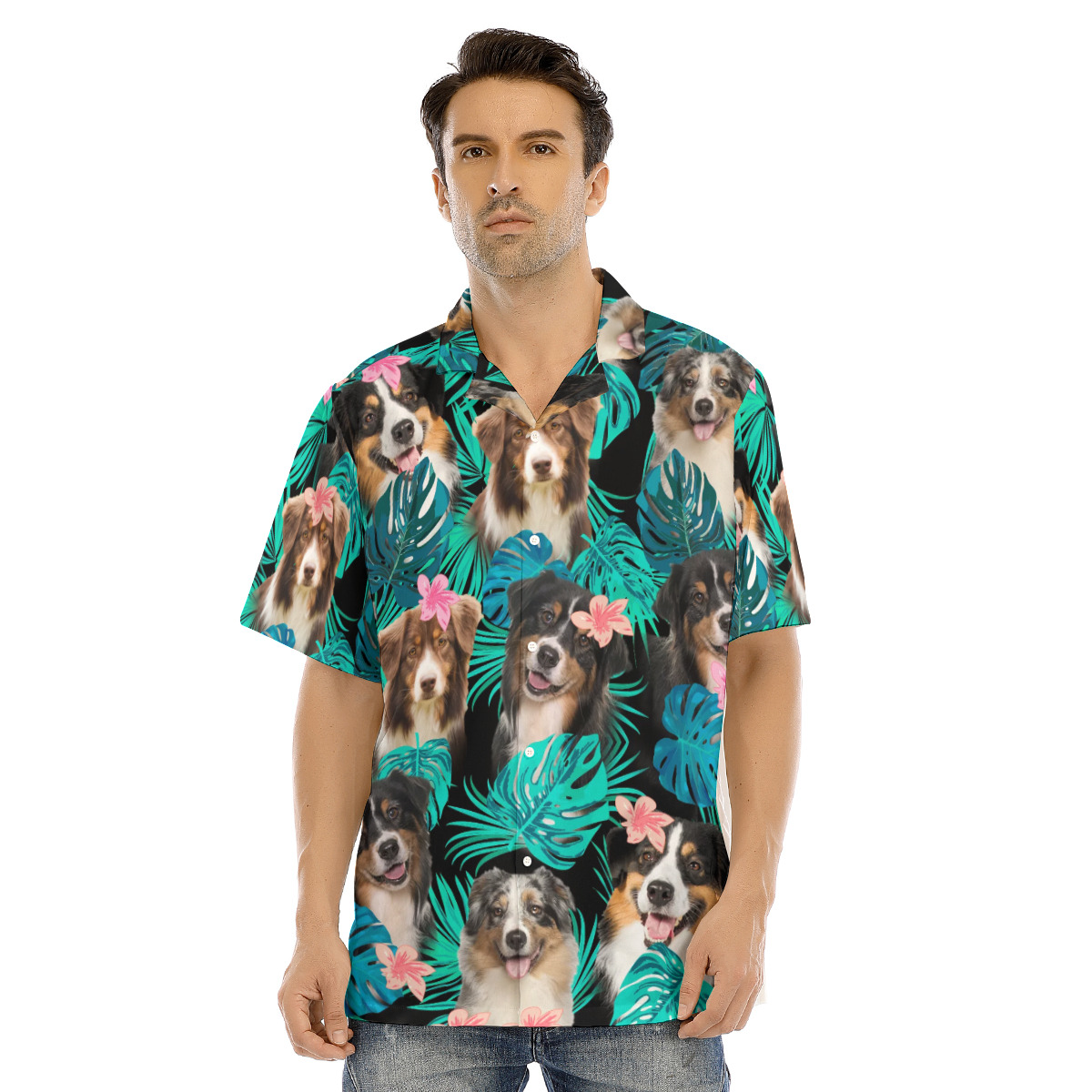 Australian Shepherd Men's Hawaiian Shirt - variant image 1