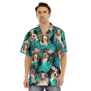 Australian Shepherd Men's Hawaiian Shirt
