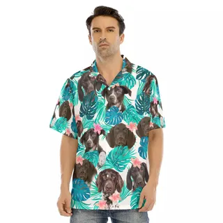 German Shorthaired Pointer Men's Hawaiian Shirt | Best Dog Hawaiian Shirt For Men