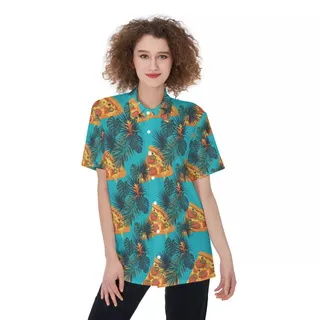 Pizza Hawaiian Shirt For Women | Best Hawaiian Food Shirt