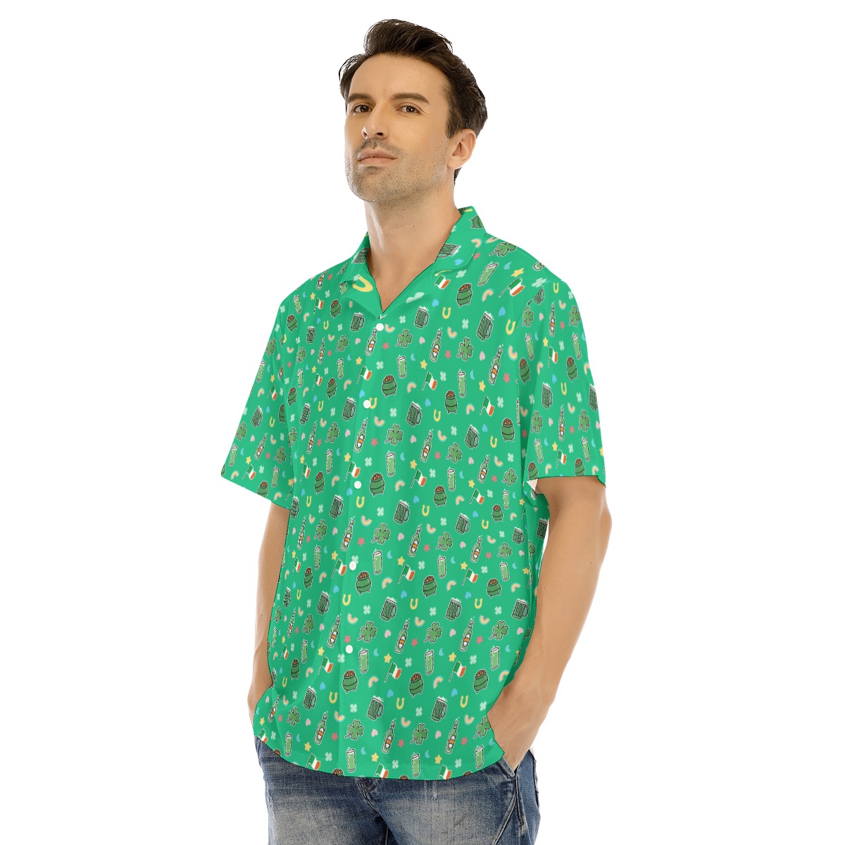 St Patrick's Day Men's Hawaiian Shirt