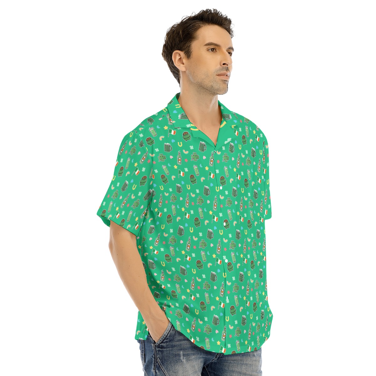 St Patrick's Day Men's Hawaiian Shirt