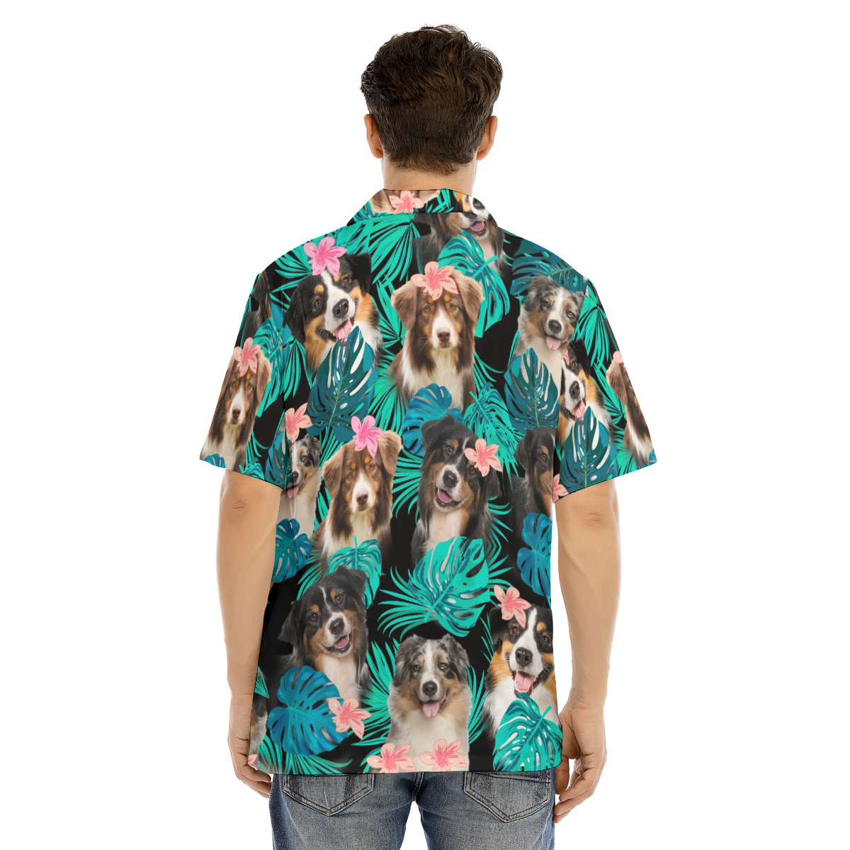 Australian Shepherd Men's Hawaiian Shirt