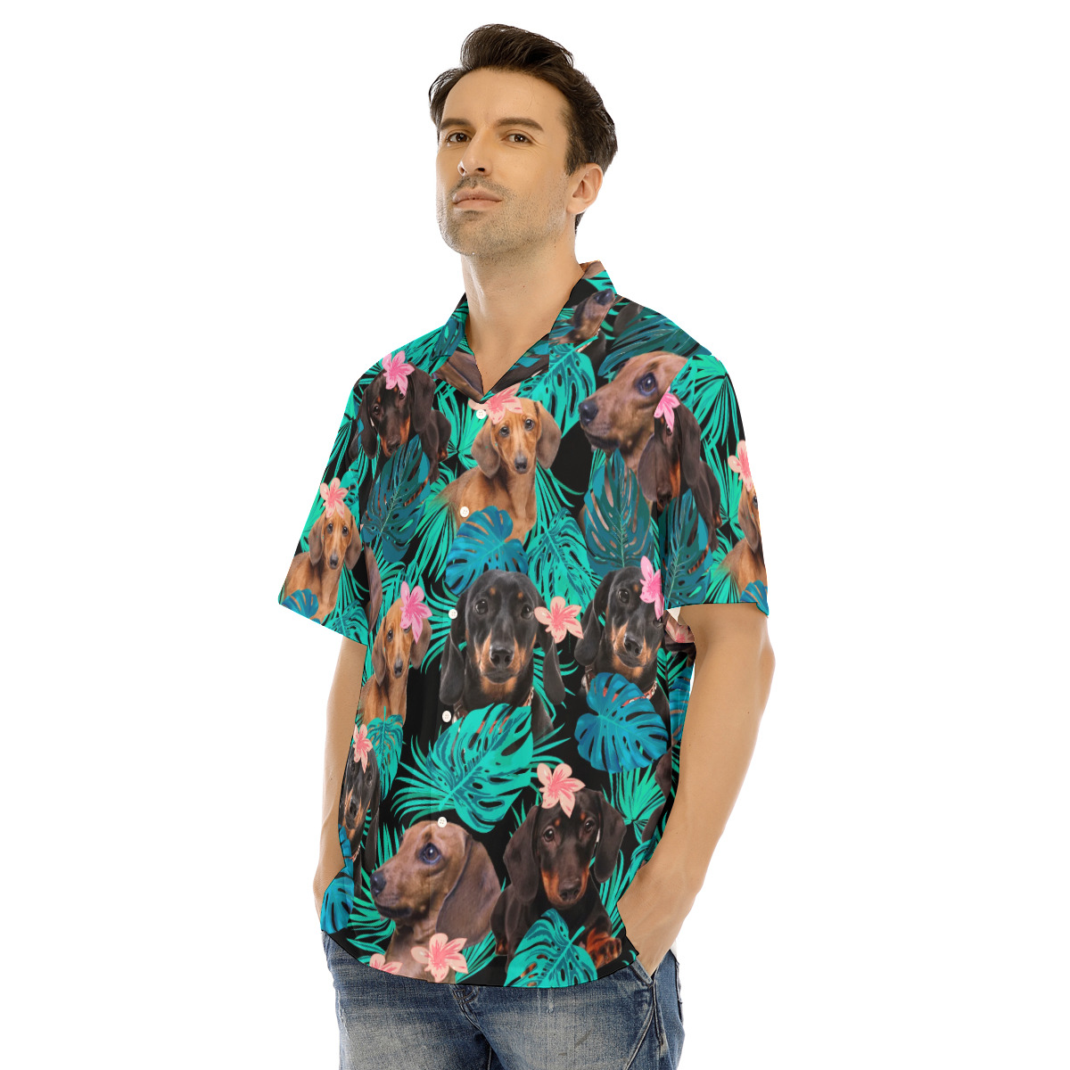 Dachshund Men's Hawaiian Shirt