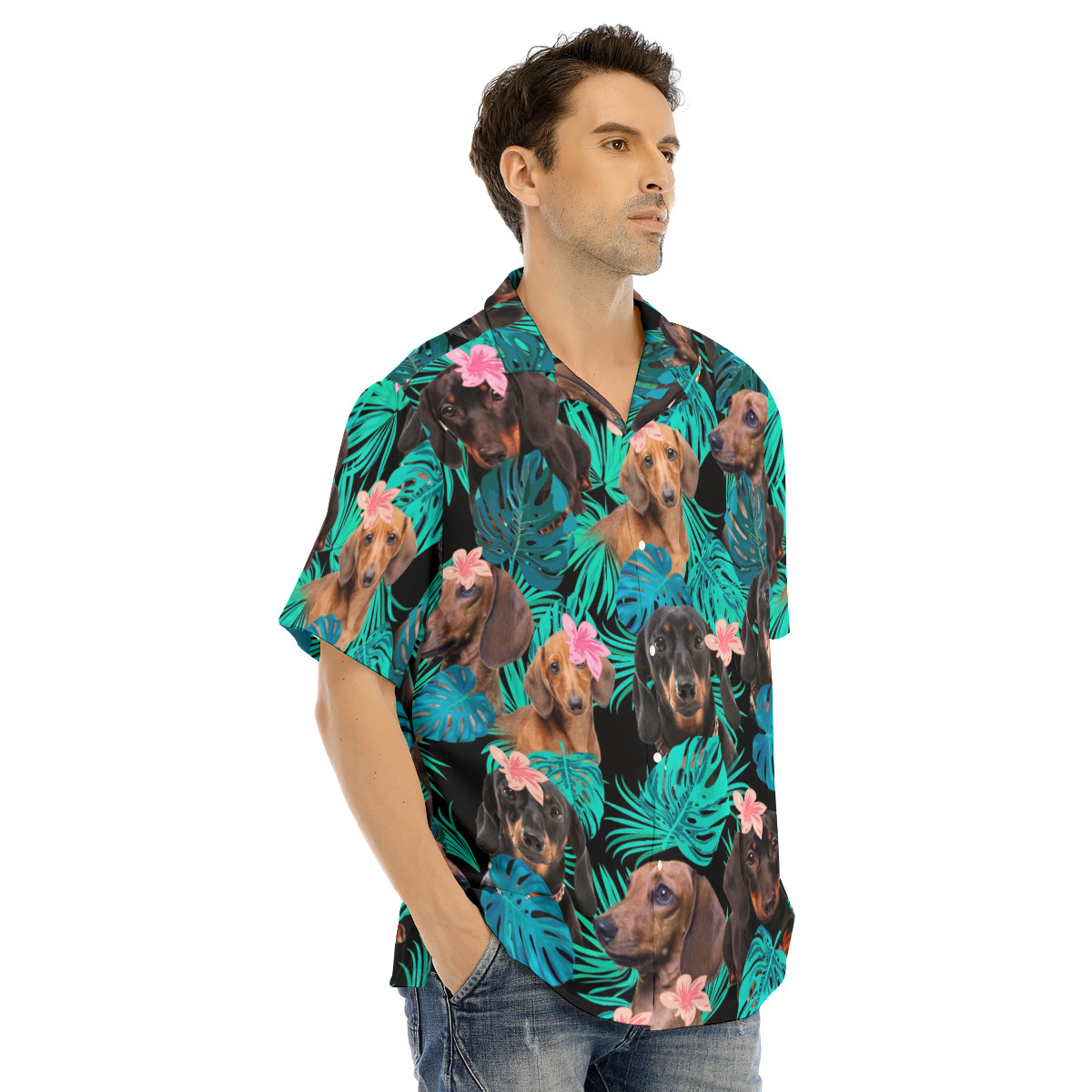 Dachshund Men's Hawaiian Shirt