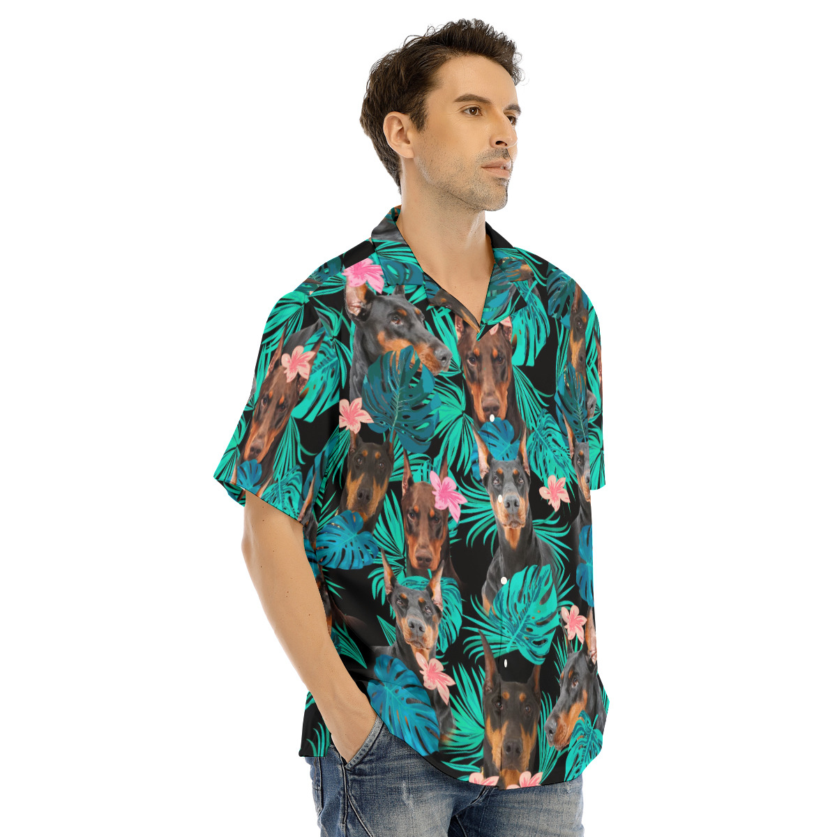 Doberman Pinscher Men's Hawaiian Shirt