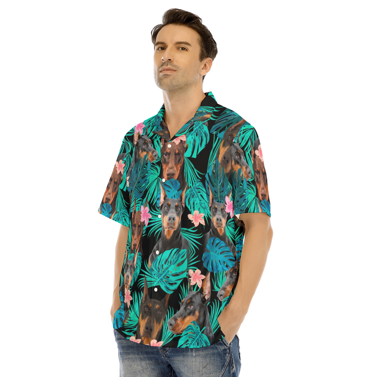 Doberman Pinscher Men's Hawaiian Shirt
