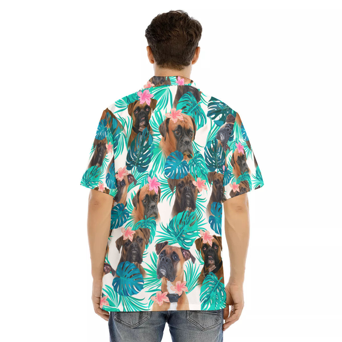Boxer Men's Hawaiian Shirt | Best Dog Pattern Hawaiian Shirt For Men