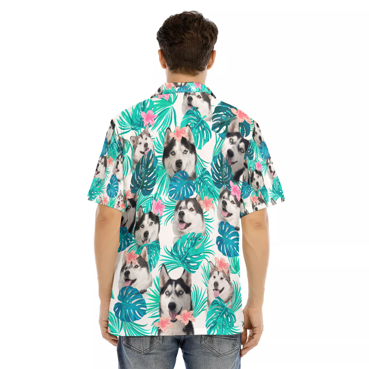 Siberian Husky Men's Hawaiian Shirt | Best Dog Hawaiian Shirt For Men
