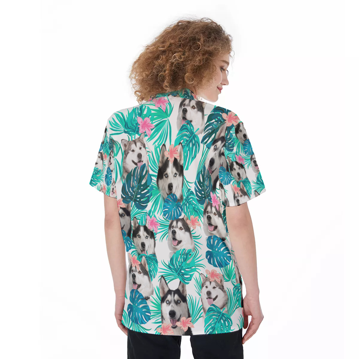 Siberian Husky Women's Hawaiian Shirt