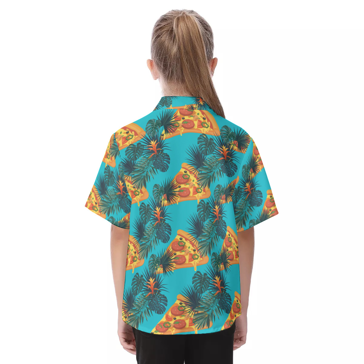 Pizza Kid's Hawaiian | Funny Food Hawaiiain Shirt For Kids