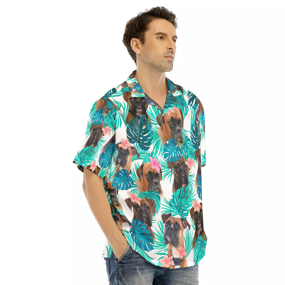 Boxer Men's Hawaiian Shirt | Summer Vacation Party Hawaiian Shirt