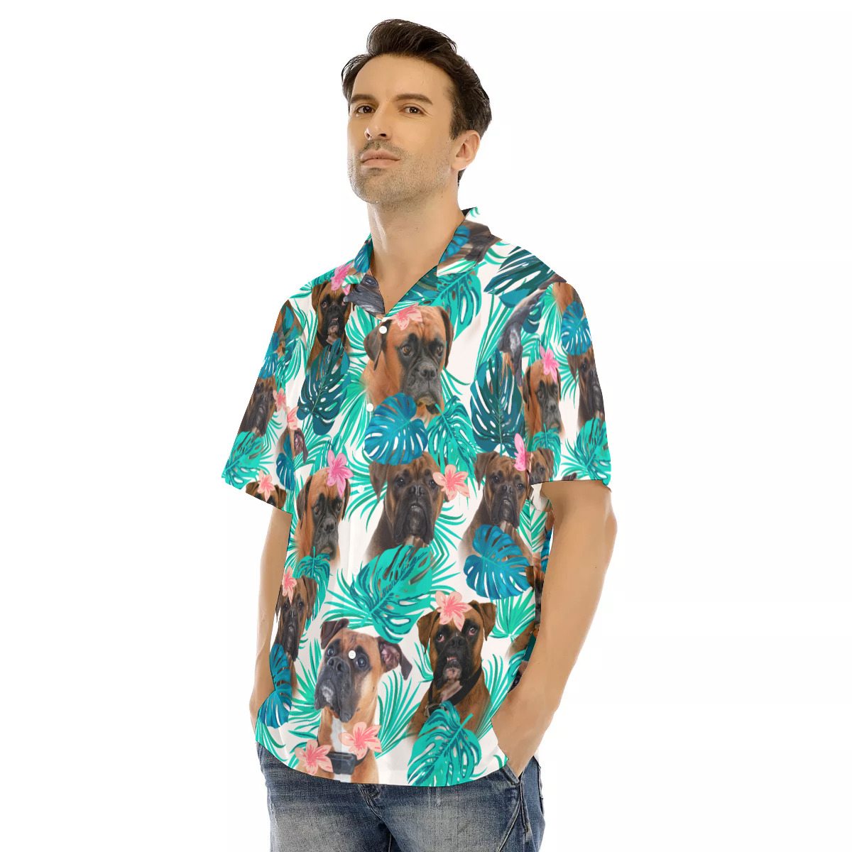 Boxer Men's Hawaiian Shirt | Summer Vacation Party Hawaiian Shirt