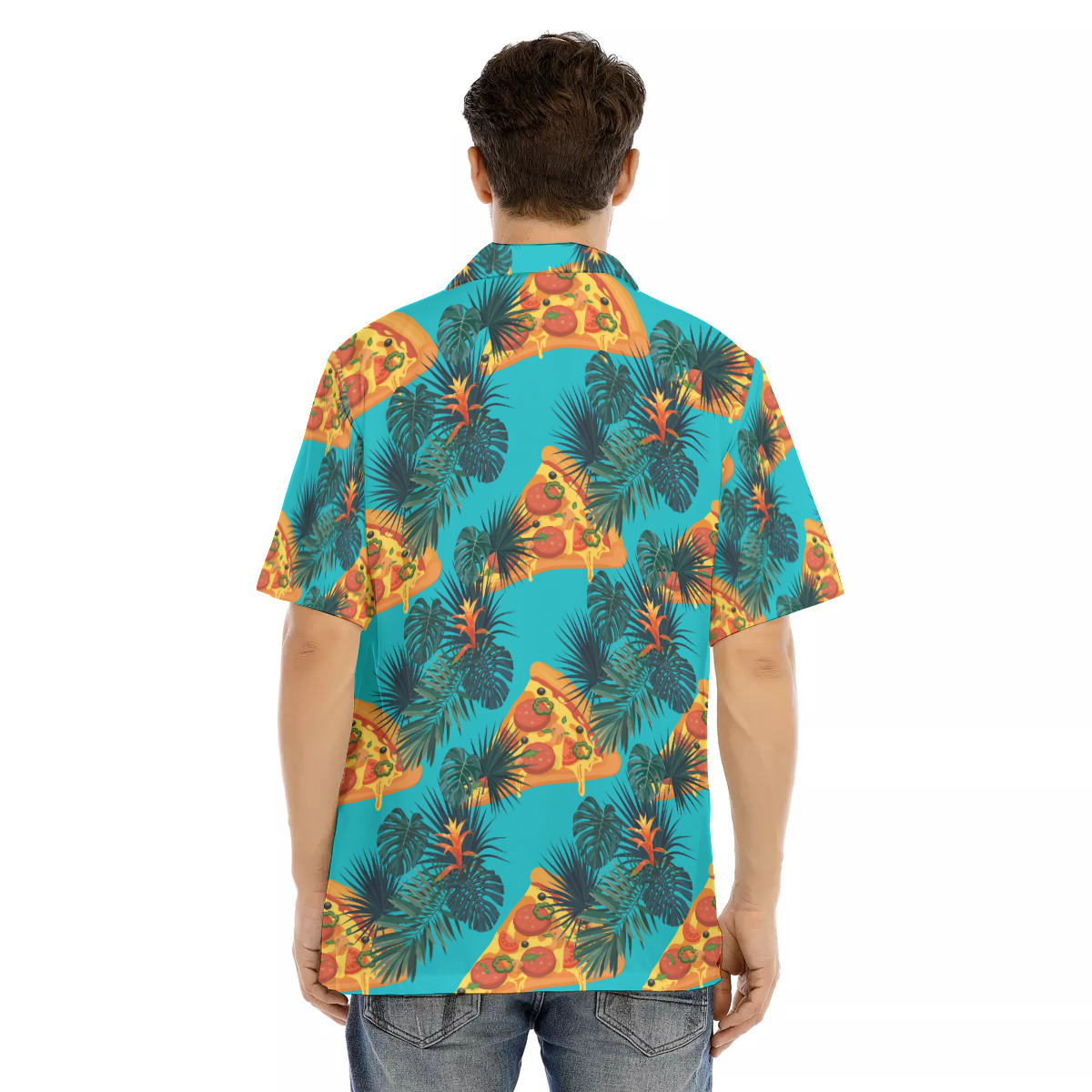 Pizza Men's Hawaiian Shirt | Food Hawaiian Shirt For Summer