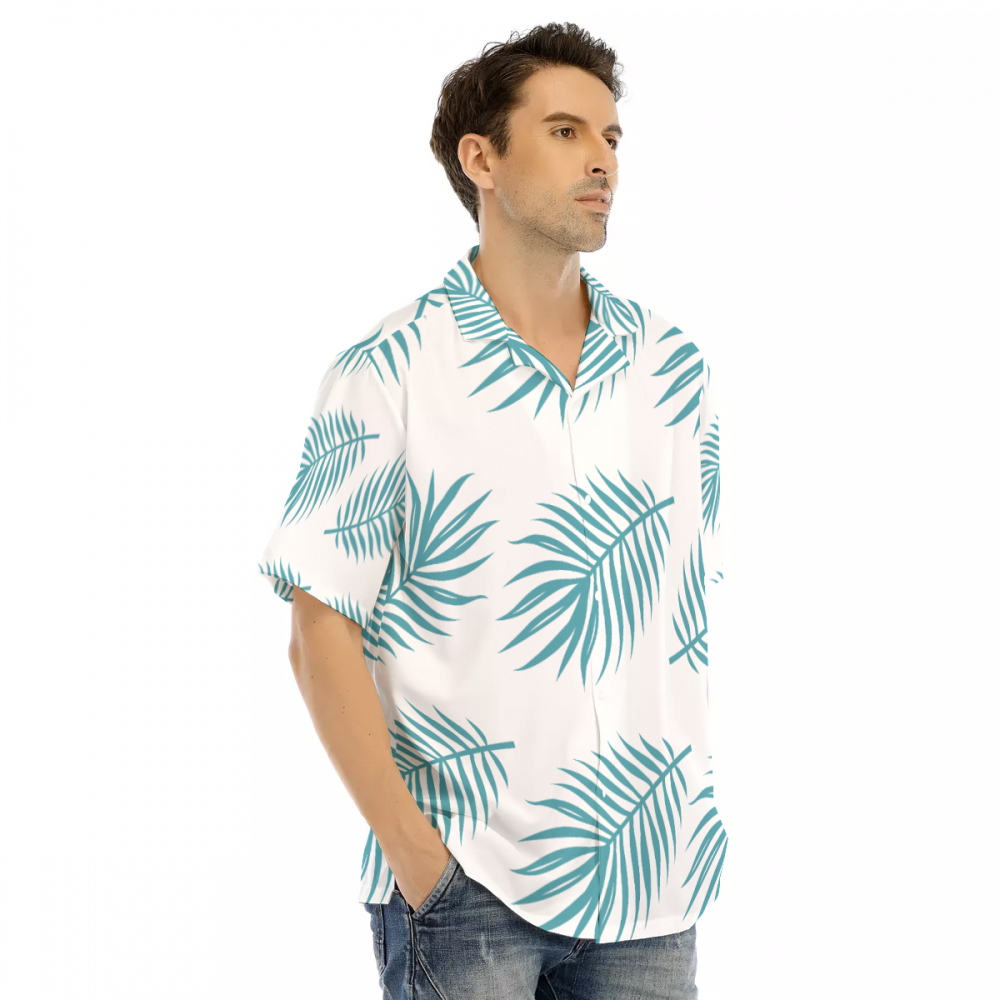 Green Floral Hawaiian Men's Hawaiian Shirt | Best Tropical Hawaiian Shirt Silk