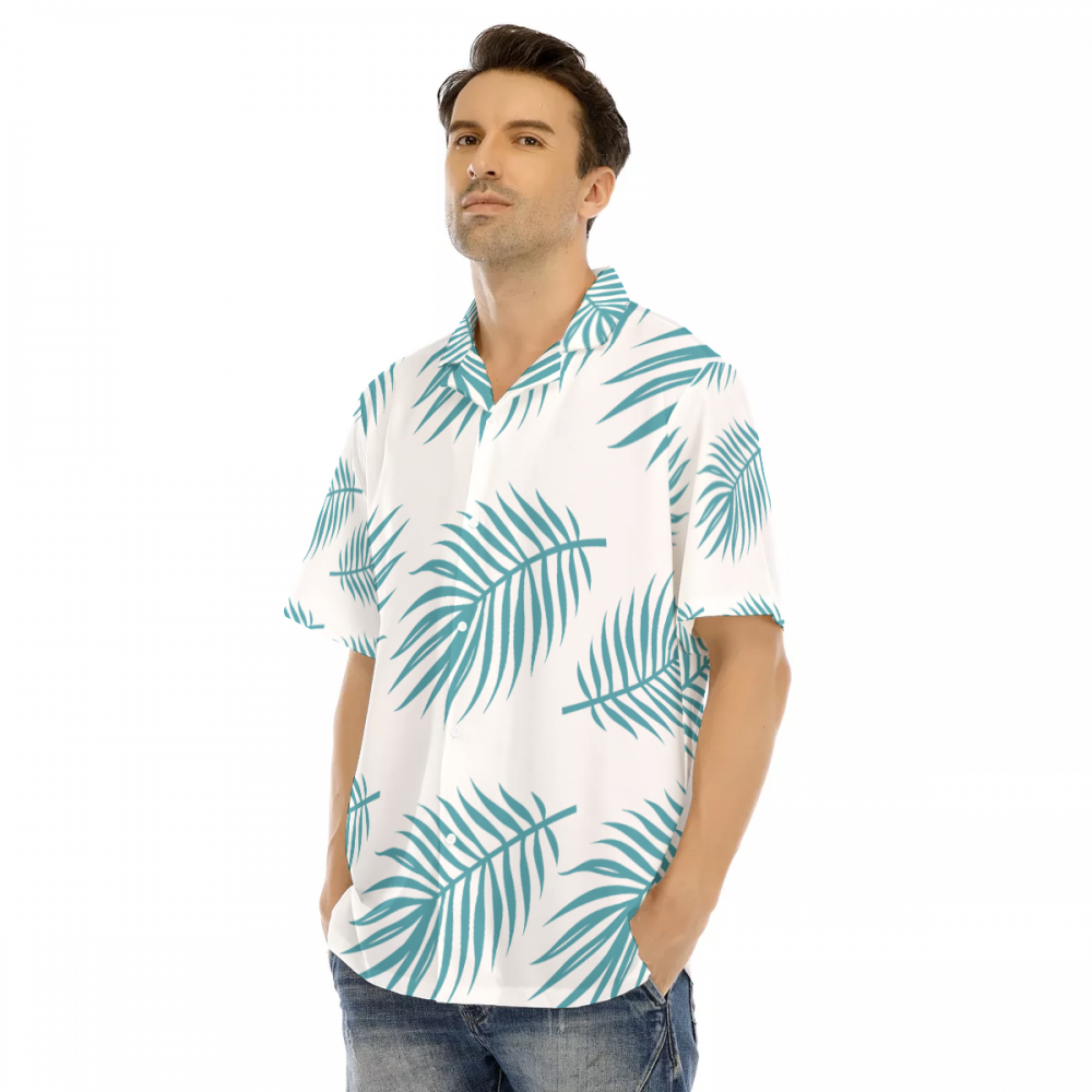 Green Floral Hawaiian Men's Hawaiian Shirt | Best Tropical Hawaiian Shirt Silk