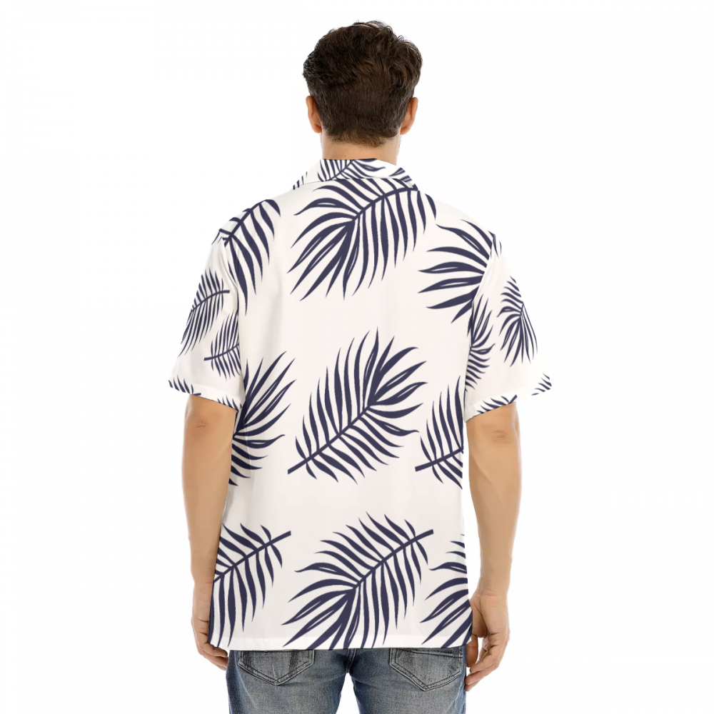 Best Navy Floral Hawaiian Men's Hawaiian Shirt